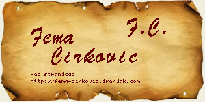 Fema Ćirković vizit kartica
